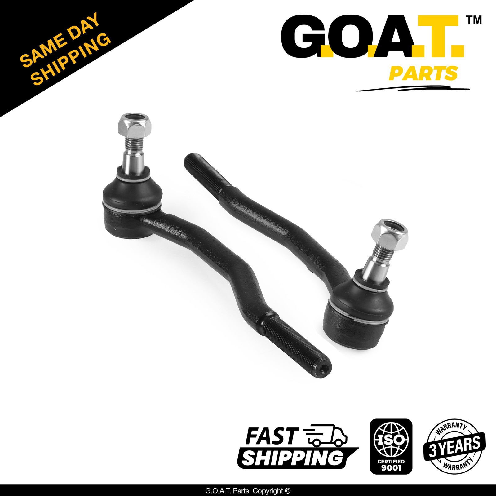Pair Front Left & Right Outer Steering Tie Rod End for 1997-1999 Cadillac Catera