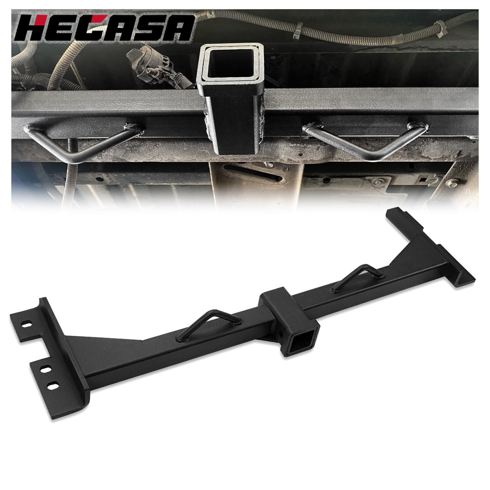 HECASA For 1999-2007 Chevy & GMC Rear Steel Hidden Trailer Hitch Receiver Black