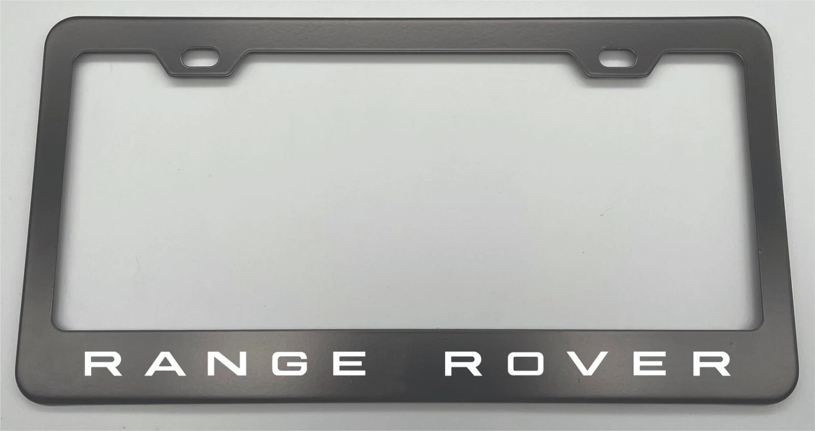 Custom Laser Engraved Black License Plate Frame Stainless Steel Range Rover 1