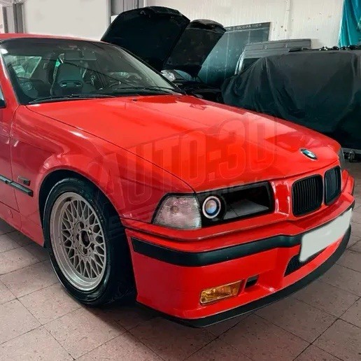 BMW E36 HEADLIGHT INTAKE WITH PROJECTOR 3D PRINTED RIGHT SIDE