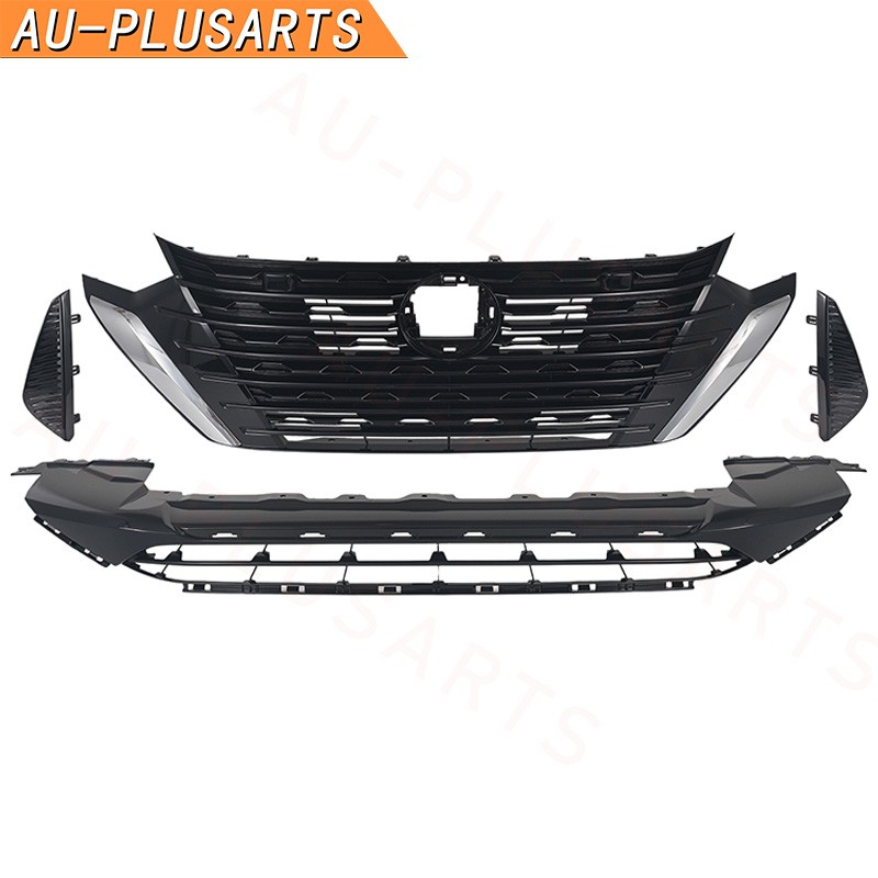 For Nissan Sentra S SV 2024 2025 Front Bumper Upper Lower Grille Fog Light Cover For Nissan Sentra S SV 2024 2025 Front Bumper Upper Lower Grille Fog Light Cover