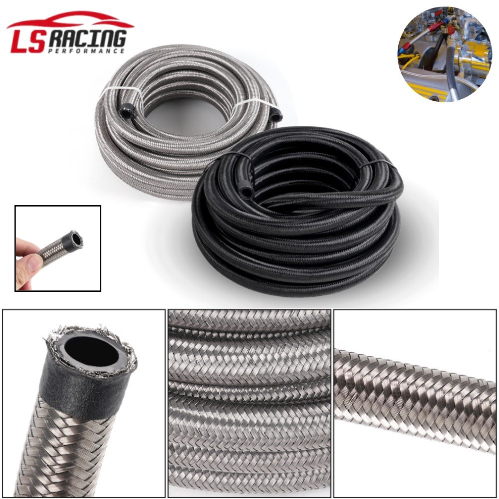4AN/6AN/8AN/10AN/12AN Nylon Stainless Steel Braided CPE Oil/Gas/Fuel Line Hose 4AN/6AN/8AN/10AN/12AN Nylon Stainless Steel Braided CPE Oil/Gas/Fuel Line Hose