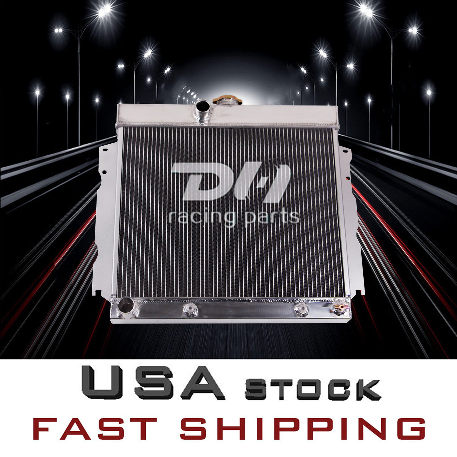 1635 3 Rows ALluminum Radiator Fit 65-67 68 69 Dodge Charger/Coronet Belvedere