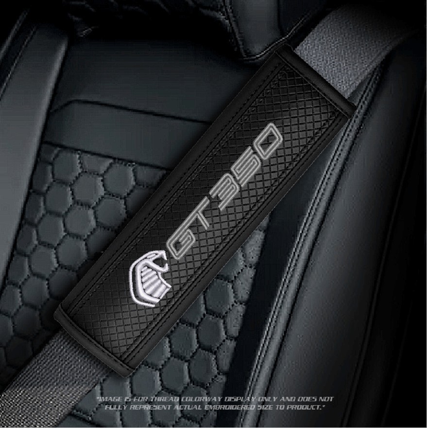 Cobra GT350 Shelby - 2pc Made-to-Order Woven Fiber Leather Seat Belt Pad Cover