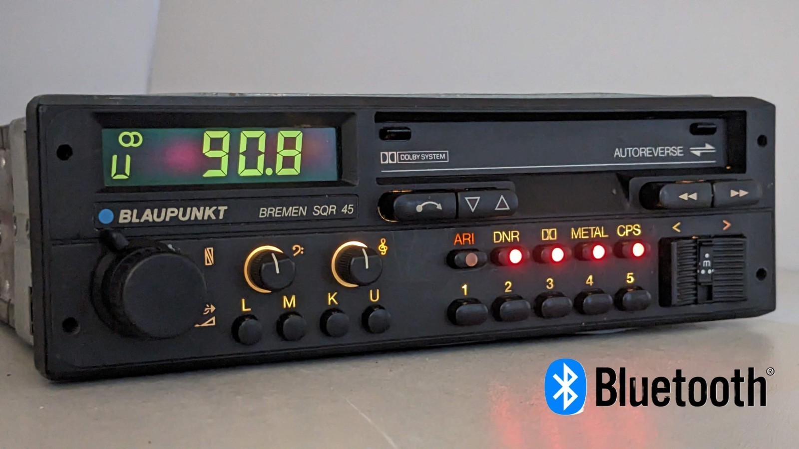 Original Blaupunkt Bremen SQR 45 Car Casette FM Radio - Bluetooth Upgraded