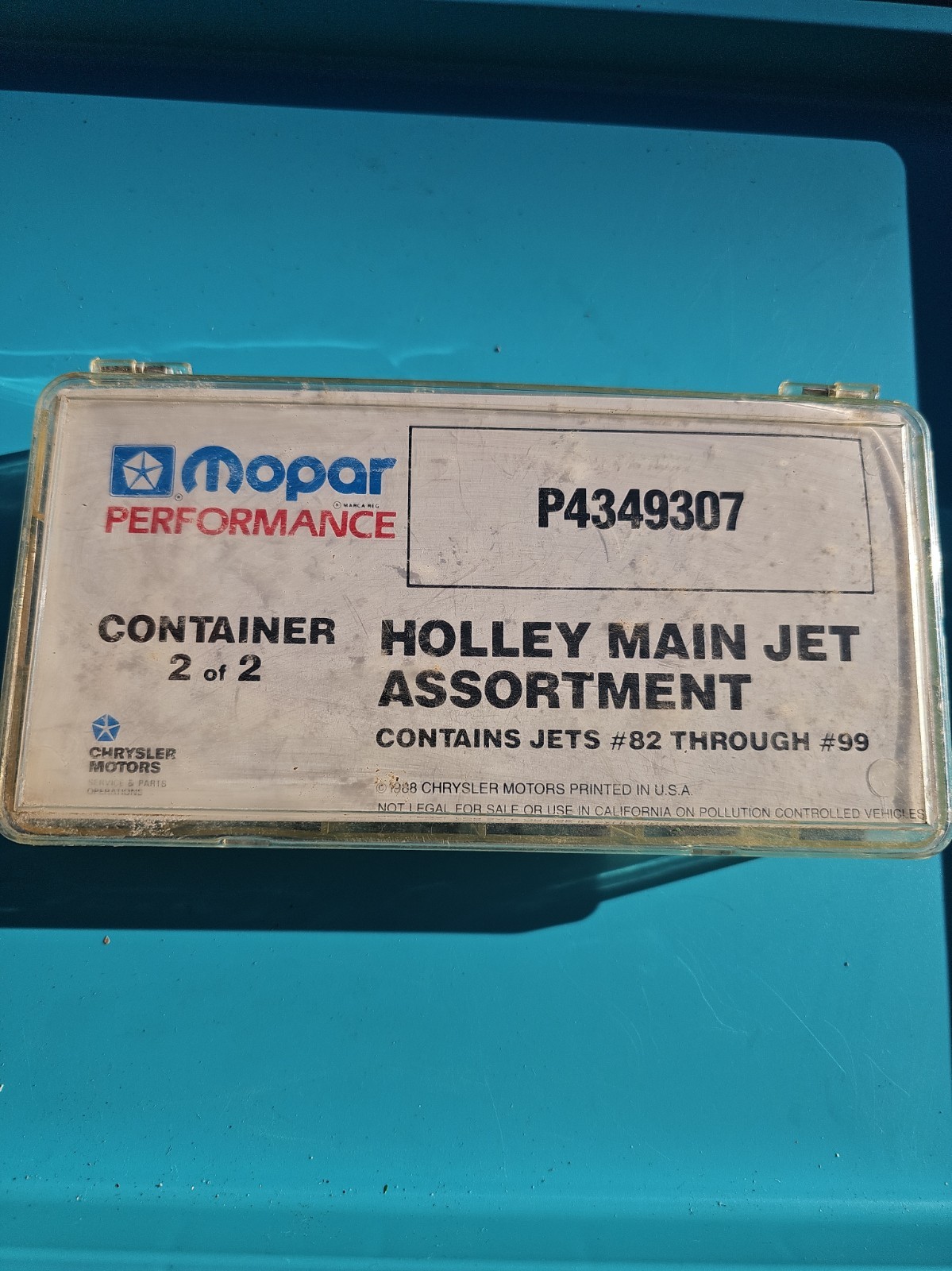 MOPAR Performance Holley Main Jet Assortment #82-99 P4349307 MOPAR Performance Holley Main Jet Assortment #82-99 P4349307