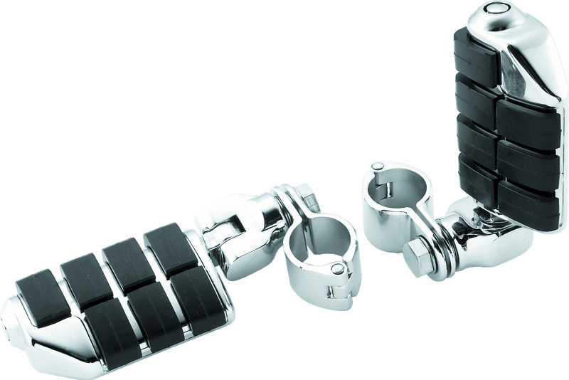 Kuryakyn 7992 Dually ISO Highway Pegs with 1-1/4 Inch Clamp Chrome Pair