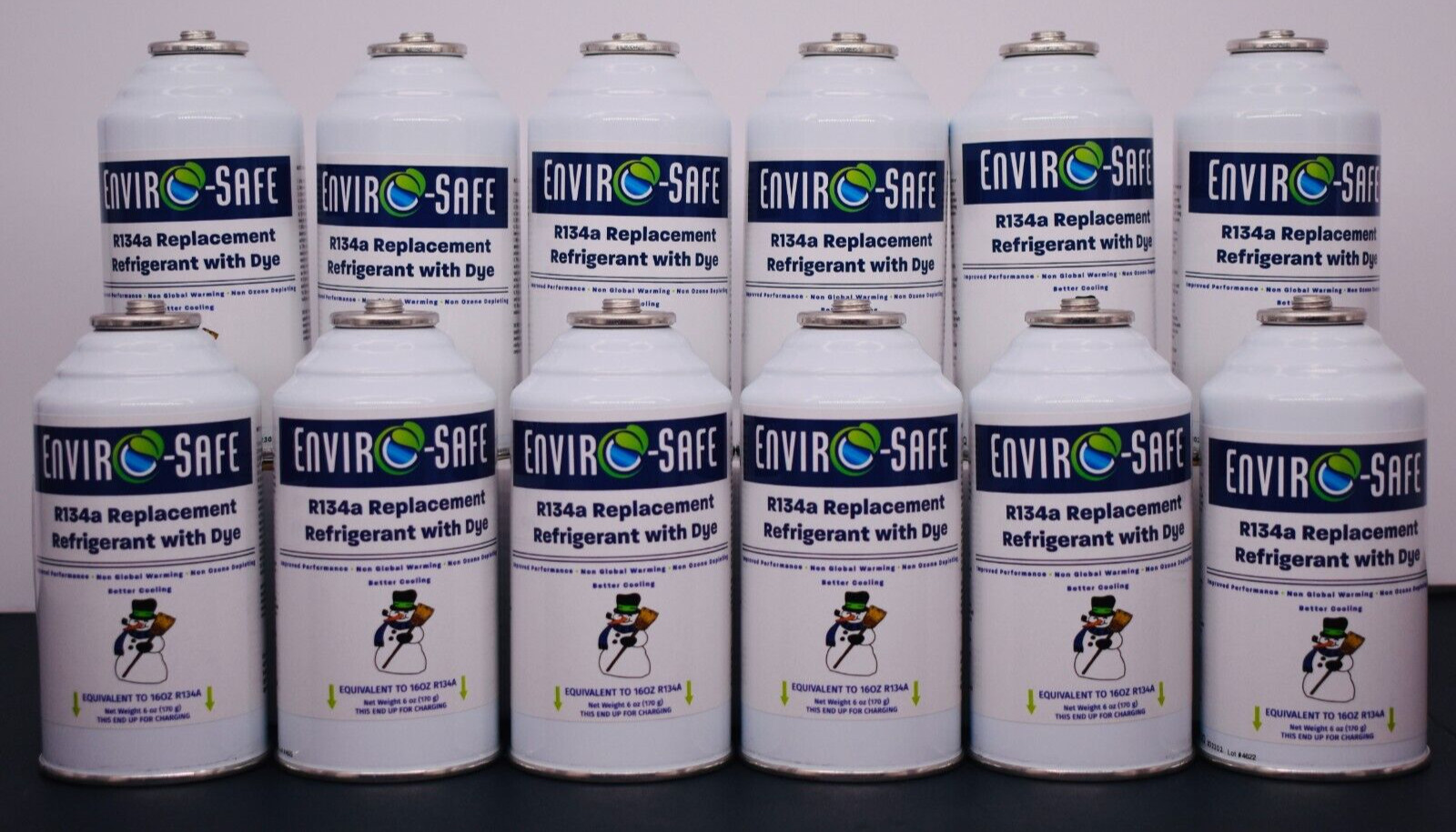 R134a Replacement Refrigerant with dye- CASE OF 12 CANS