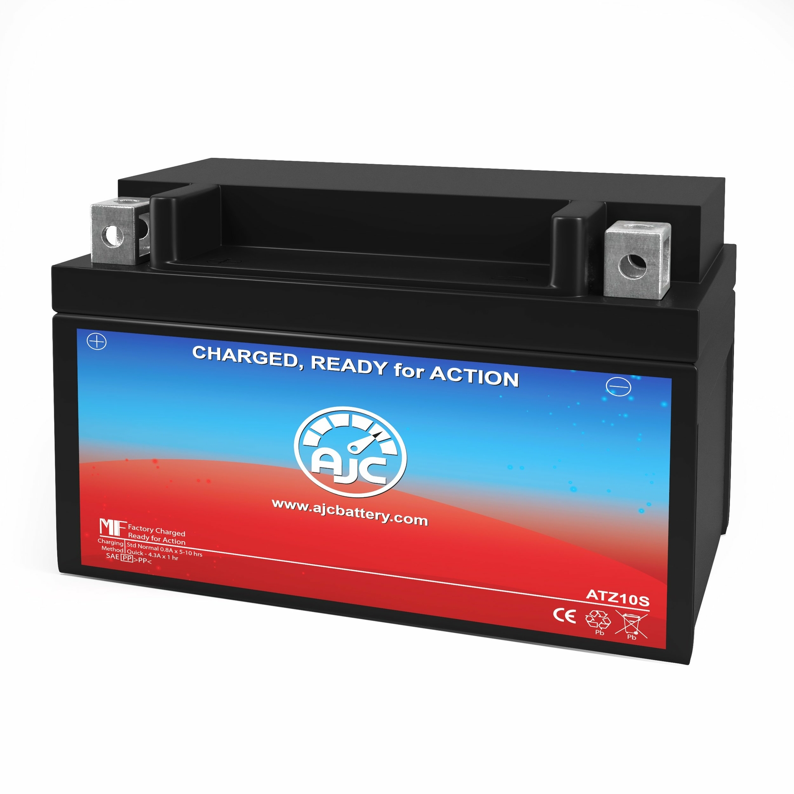 AJC Battery Compatible with Duracell Ultra GTZ10S-BS FP Powersports Battery