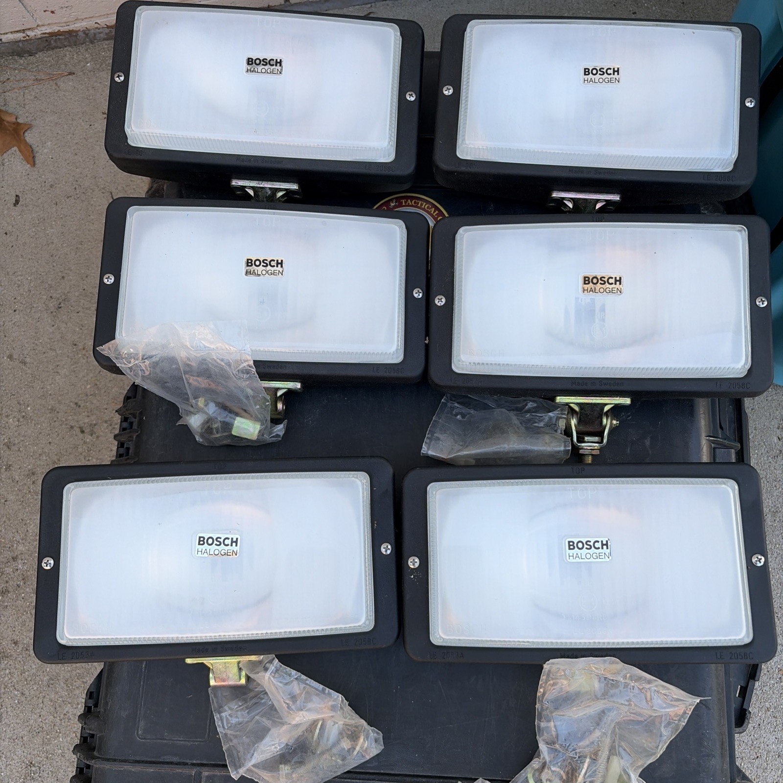 (6) Vtg BOSCH TOURING HALOGEN FOG LIGHTS PORCHE AUDI RALLY CAR LE2053A LE2058C (6) Vtg BOSCH TOURING HALOGEN FOG LIGHTS PORCHE AUDI RALLY CAR LE2053A LE2058C