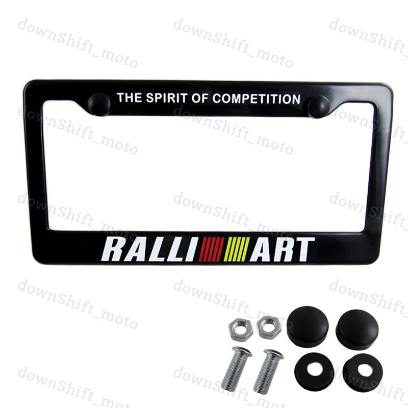 1 pc RALLIART Car Trunk License Plate Frame with Caps for Mitsubishi EVO Eclipse
