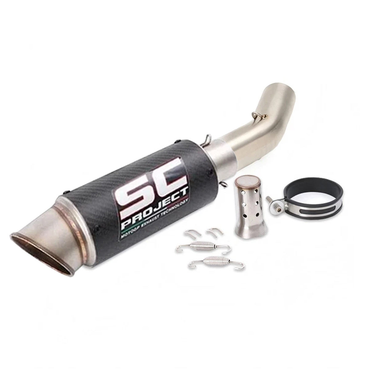 For 2009-2021 Kawasaki Ninja ZX6R ZX636 Exhaust Set Mid Link Pipe Muffler Carbon