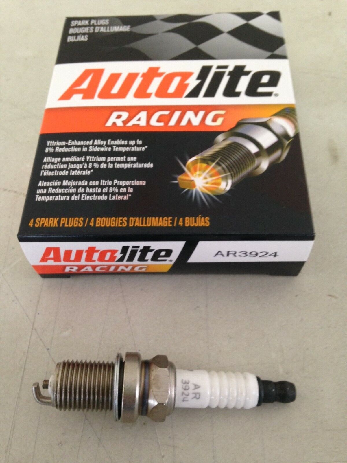 FOUR(4) Autolite AR3924 Racing Spark Plug BOX SET fits RC12YC FR5 3924 AP3924
