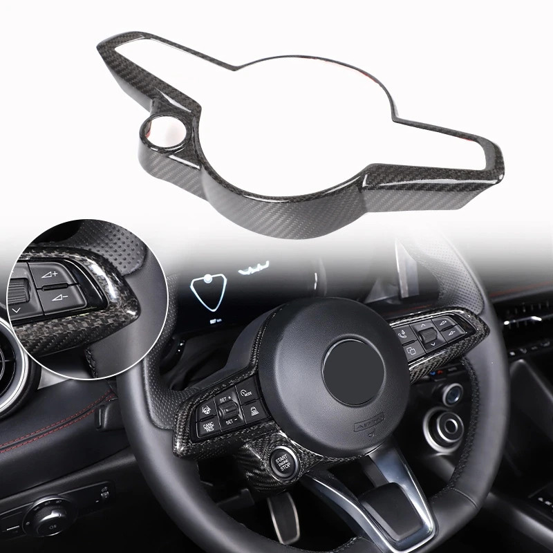 For Alfa Romeo Tonale/Giulia/Stelvio 20-25 Real Carbon Fiber Steering Wheel 