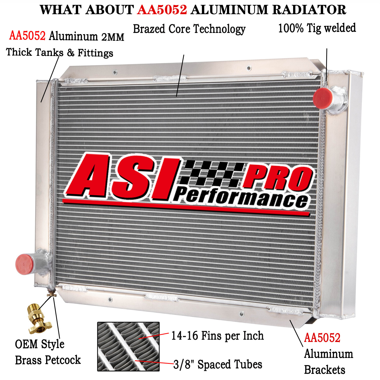 Airboat Radiator 3-Row Aluminum Overall Size 31\'\'W x 21\'\'H HOT