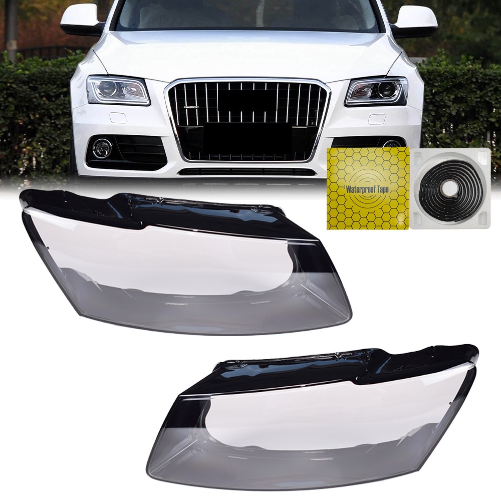 Headlight Headlamp Lens Cover For Audi Q5 2013 2014 2015 2016 2017 Left & Right