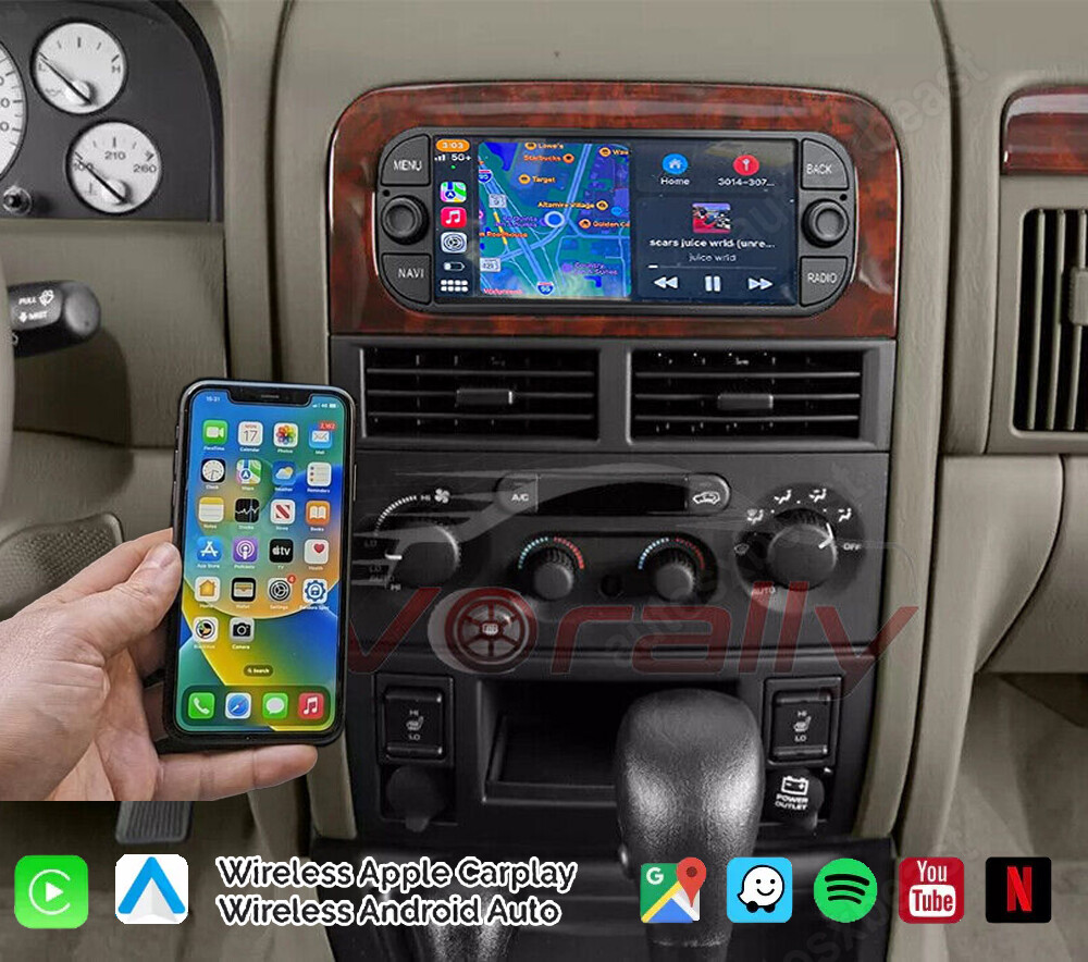 Fits For 1999-2004 Jeep Grand Cherokee WiFi Apple Carplay Radio Android Auto