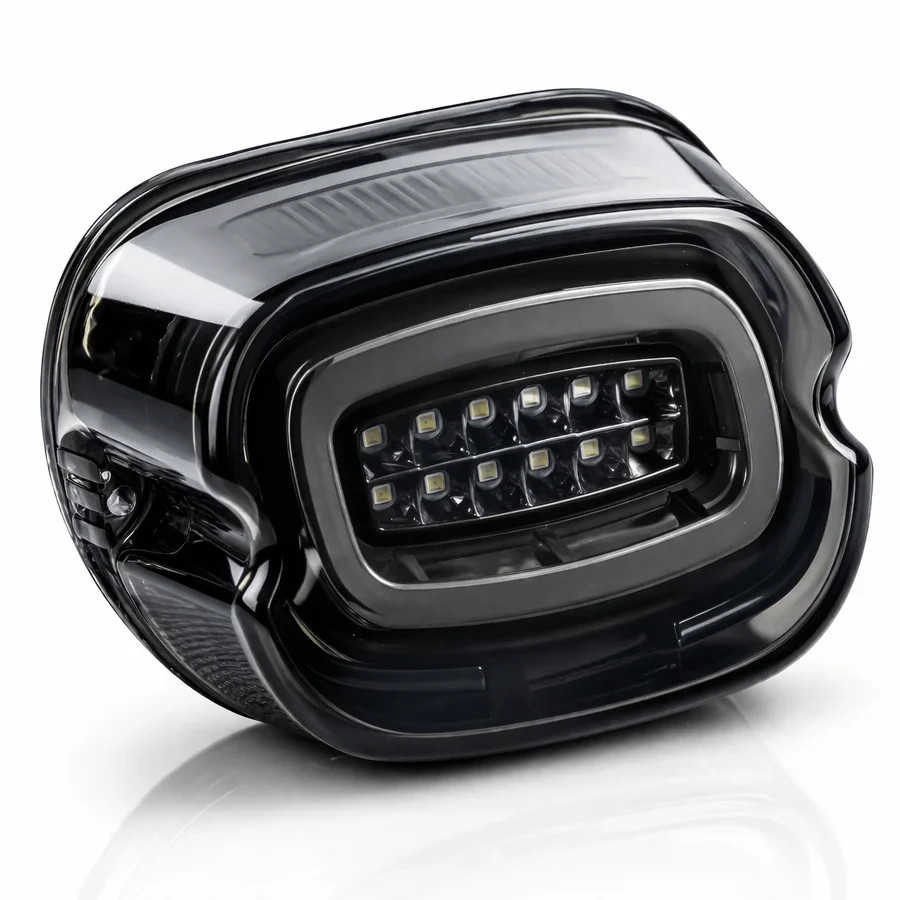 Eagle Lights HALOS Layback LED Tail Light with Turn Signals for Harley-Davidson® Eagle Lights HALOS Layback LED Tail Light with Turn Signals for Harley-Davidson®