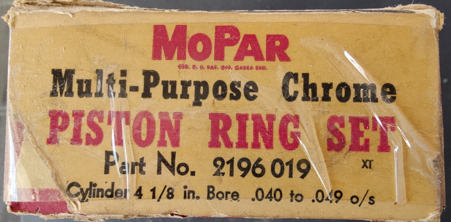 Mopar 2196019 .040 Piston Ring Set Fits 1960-72 Dodge Truck 361 V8 4-1/8\