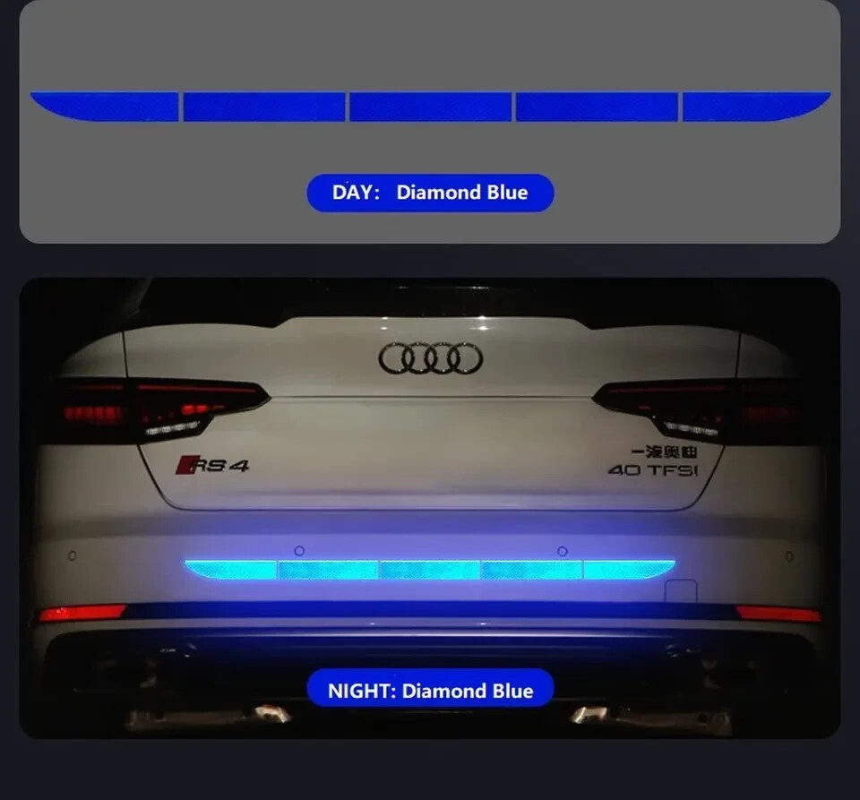 5x Car Auto Reflective Sticker Warning Strip Tape Bumper Truck Safety Reflector