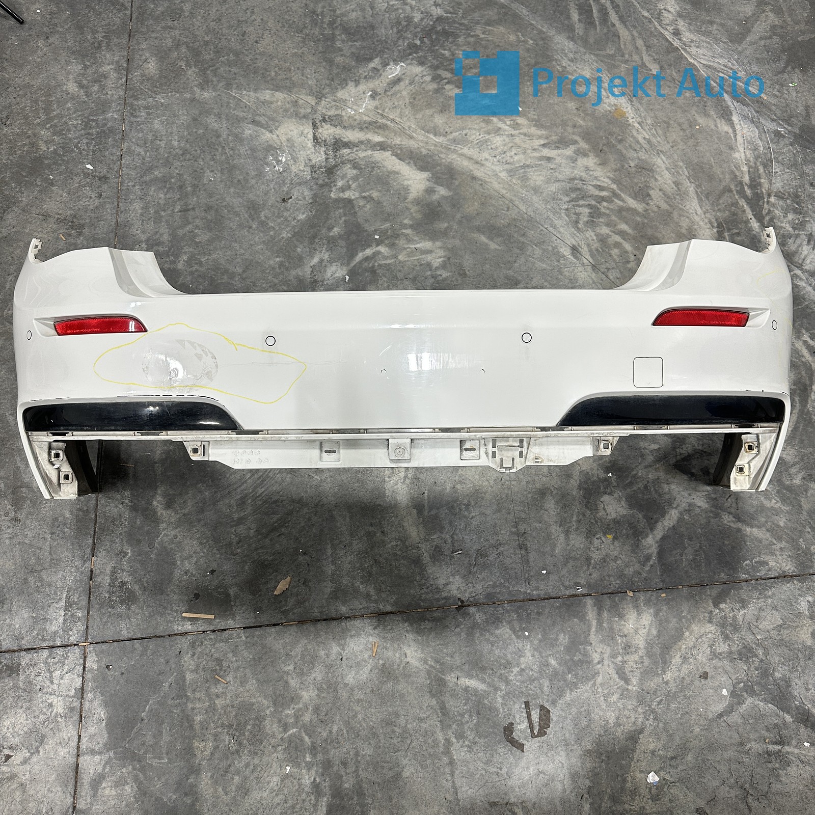09-15 BMW OEM Rear M-Sport Bumper Alpine White 3 7 Series 7898876 F01 F02 F04