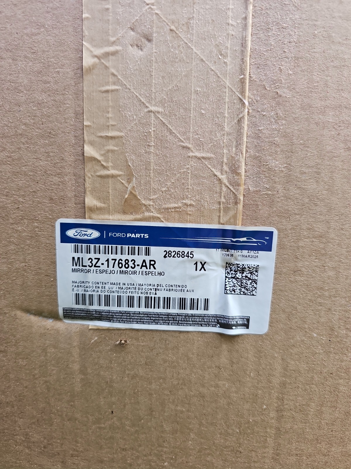 OEM NEW Ford F-150-2021-2023 Driver Side Exterior Rear View Mirror ML3Z-17683-AR OEM NEW Ford F-150-2021-2023 Driver Side Exterior Rear View Mirror ML3Z-17683-AR