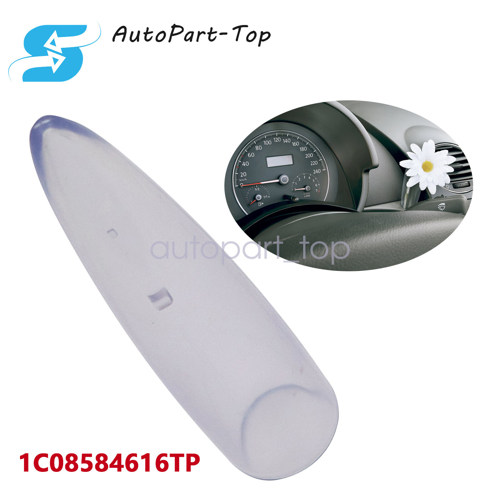 New Clear Dash Mounted Bud Vase Fit For 1998-10 Volkswagen Beetle 1C08584616TP