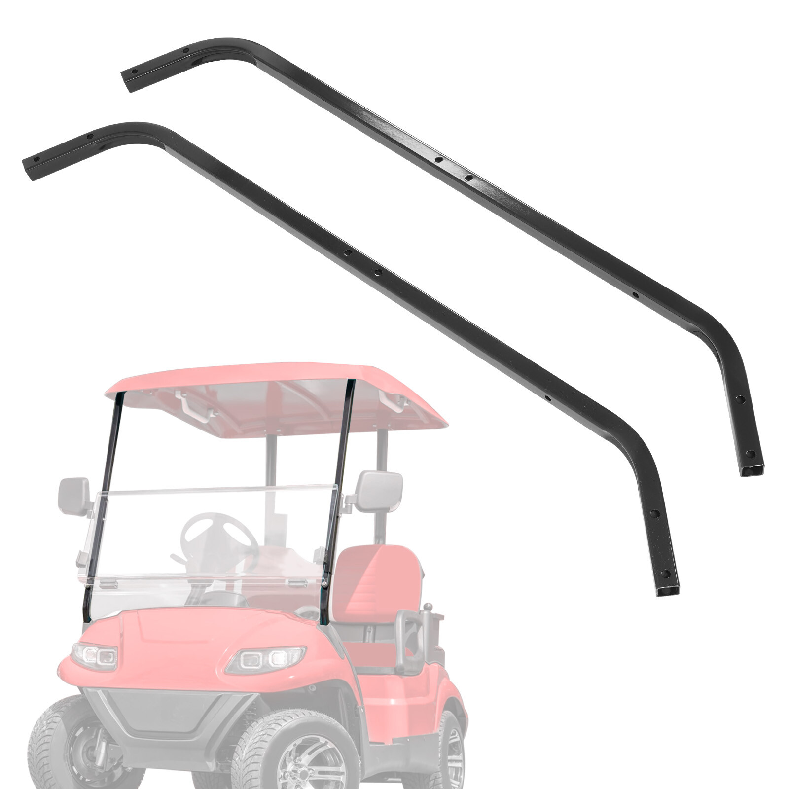 Black Golf Cart Steel Front Roof Support Strut Kit For Advanced EV For ICON