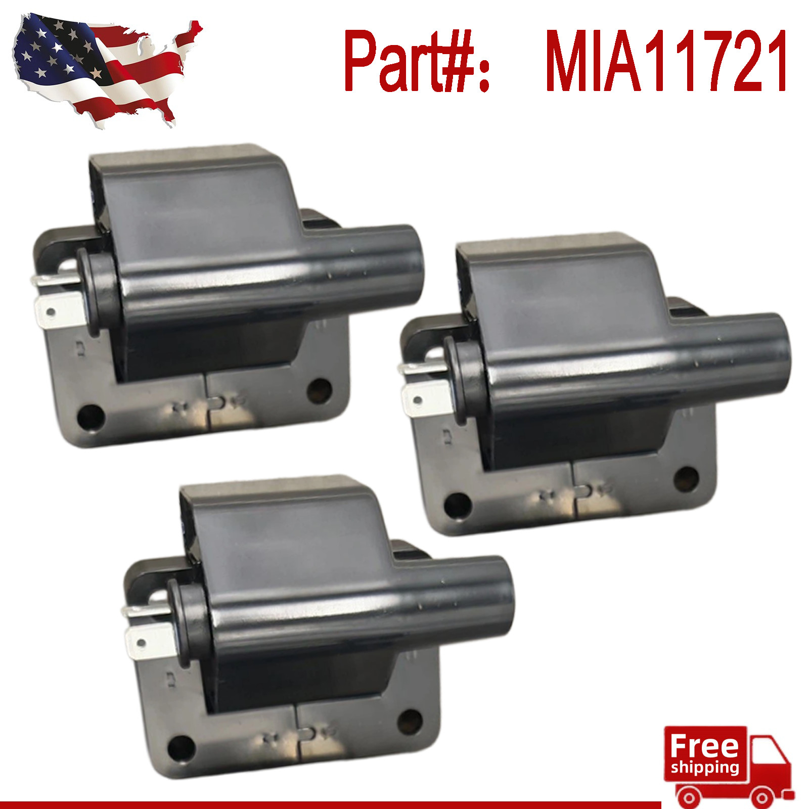 MIA11721 S11-3705100 3× Ignition Coil Fit For John Deere XUV825i S4Gator