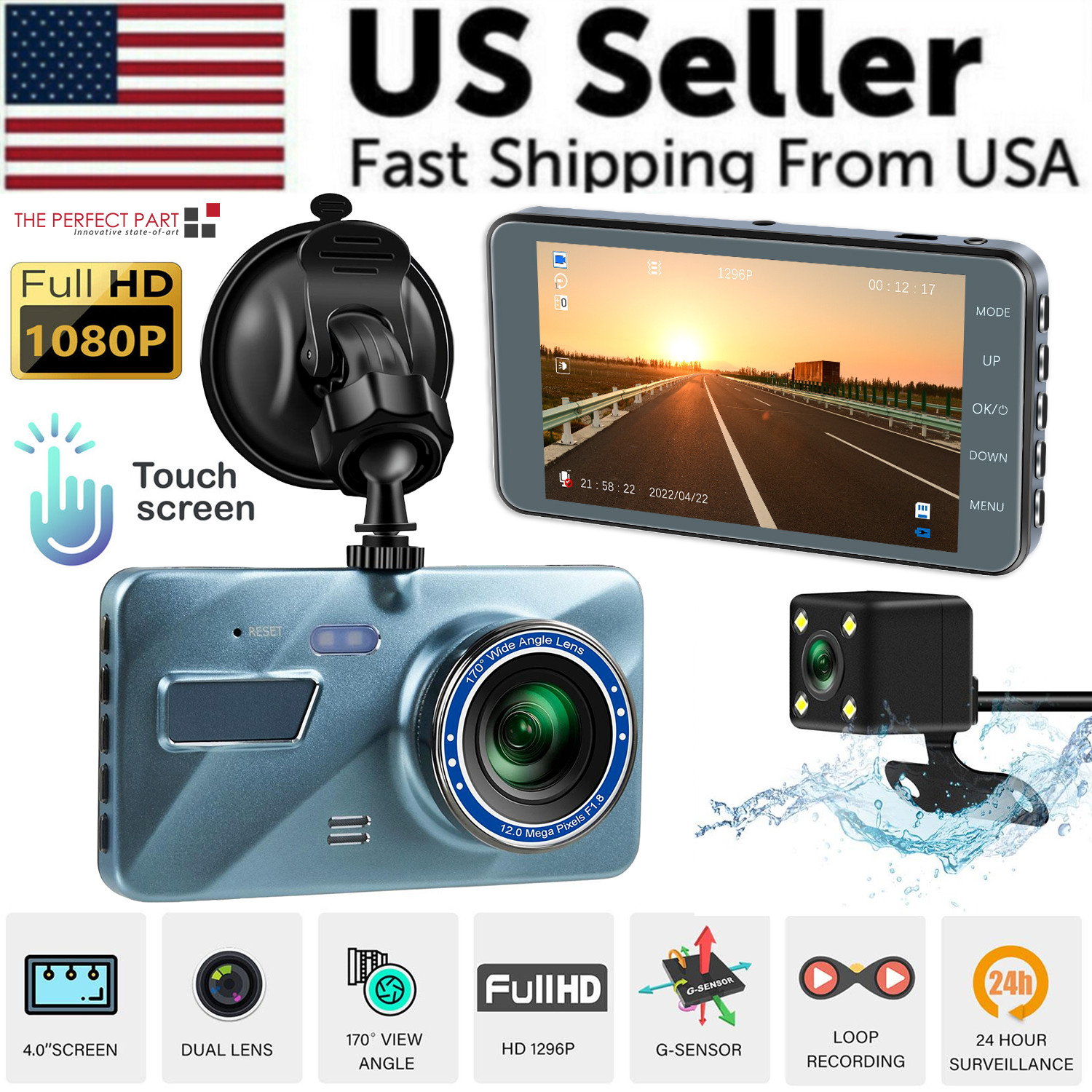 Touch Screen Dash Cam 4\