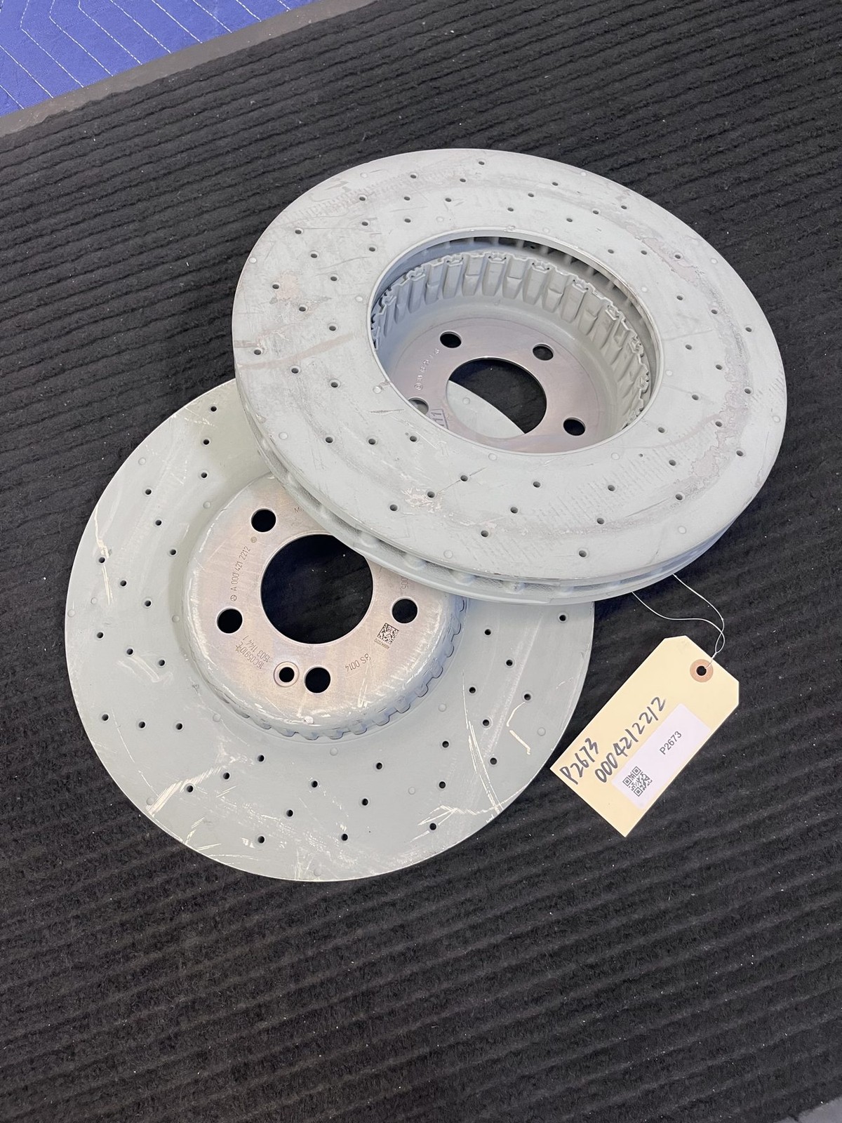 2015-2023 Mercedes C300 C43 AMG Front Brake Rotor Pair OEM A0004212212