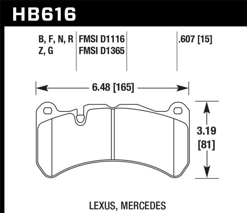 Hawk Performance HB616B.607 HPS 5.0 Street Brake Pads