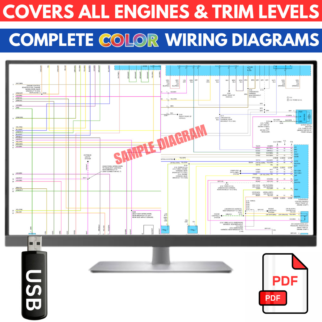 2013 chevrolet Corvette 427 Complete Color Electrical Wiring Diagram Manual USB