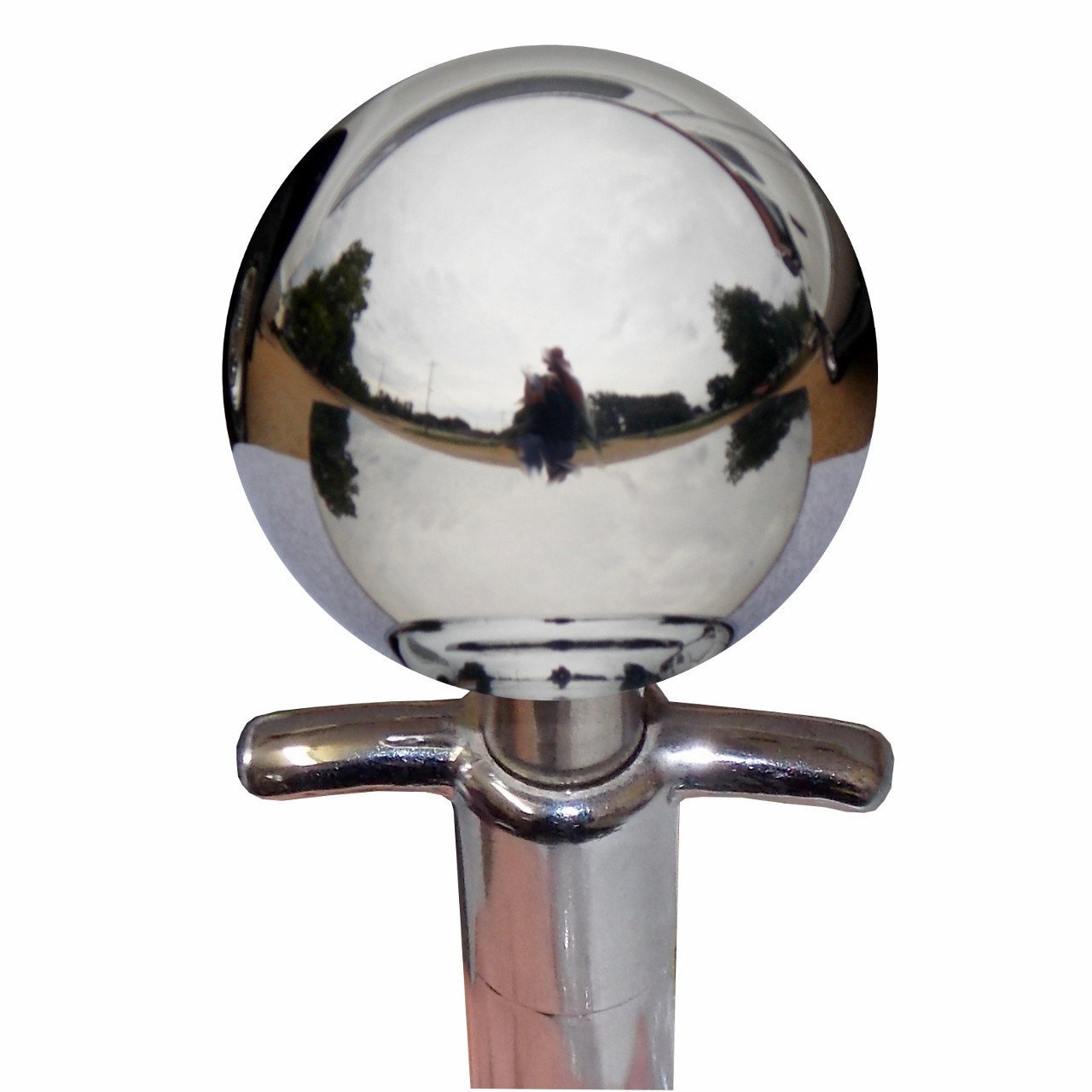 CHROME BALL 9/16-18 SHIFT KNOB FOR CORVETTE &  MUNCIE SHIFTERS 