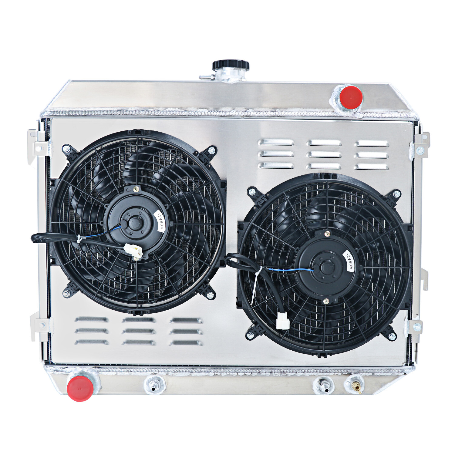 4-Row Radiator Shroud+Fan For 1968-74 Dodge Plymouth Mopar Cars 5.6L 6.6L 7.2L