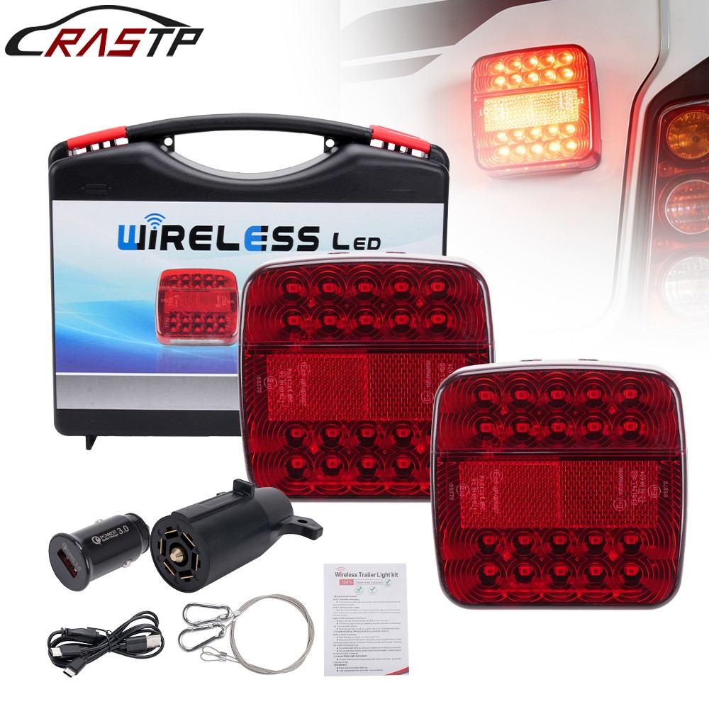 2x Wireless Magnetic Trailer Lights – Rechargeable LED TailLight Kit For Trailer