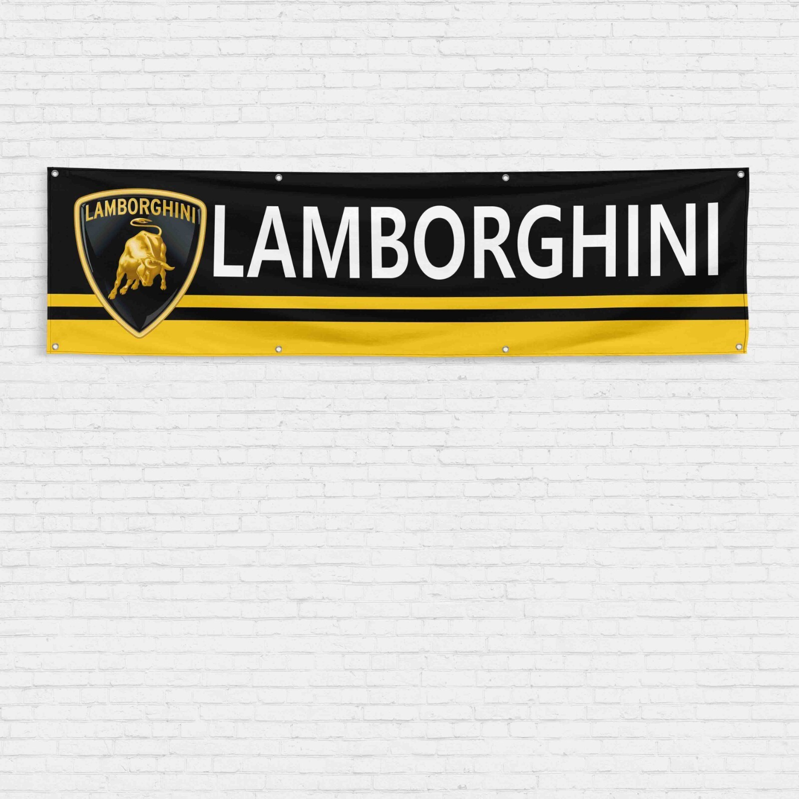 Lamborghini 2x8 ft Flag Bull Design Italy Supercar Show Garage Racing Banner