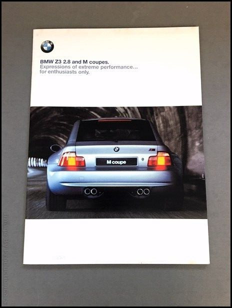 1999 BMW M Coupe Z3 2.8 36-page Original Car Sales Brochure Catalog