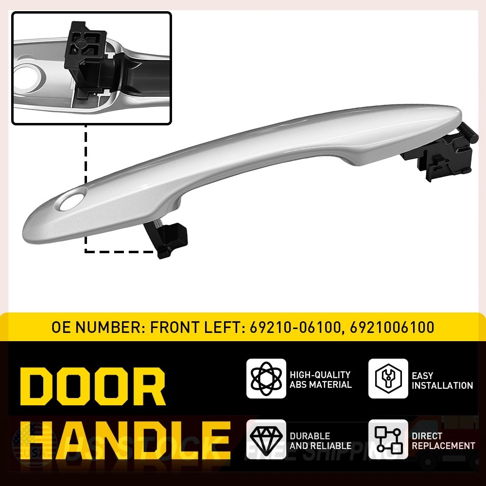 Exterior Door Handle Silver For Toyota Camry 2018 -2023 Front Driver Left Side