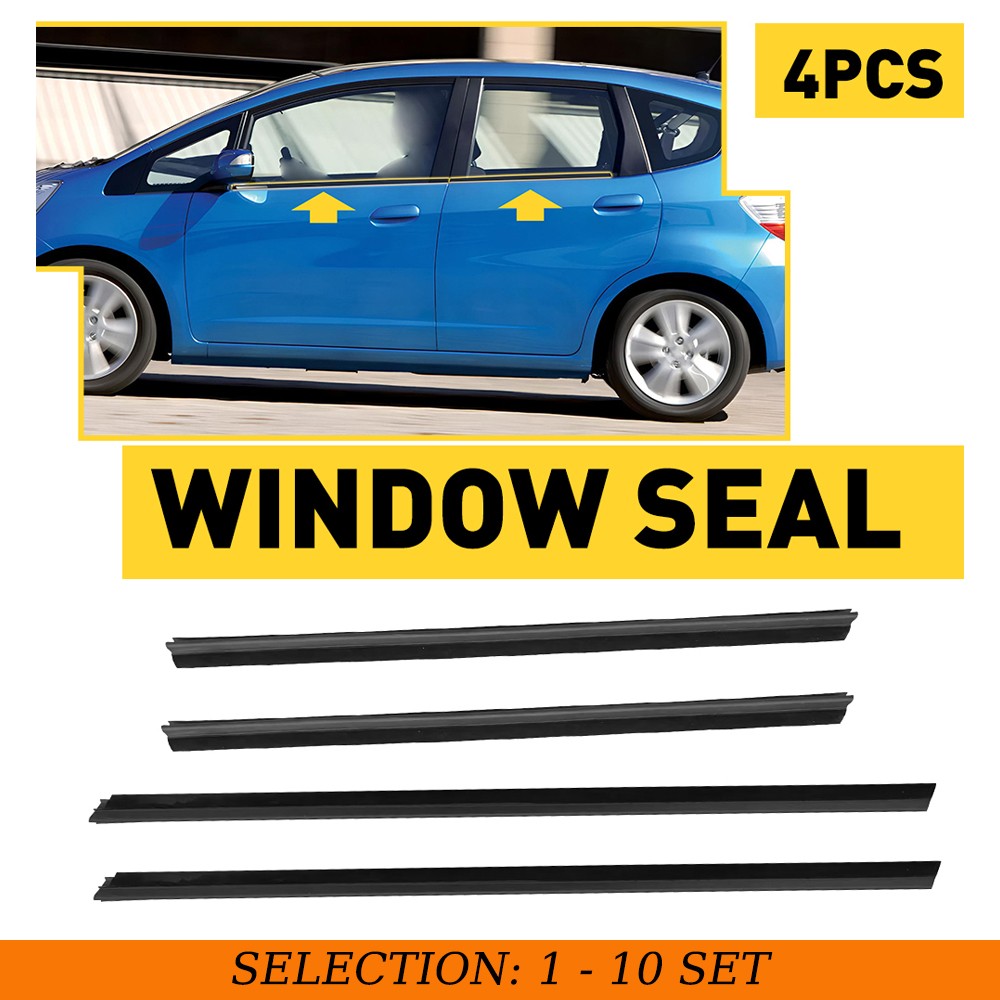4-40X Weatherstrip Exterior Window Moulding Sealing For Honda Fit Jazz 2008-2013