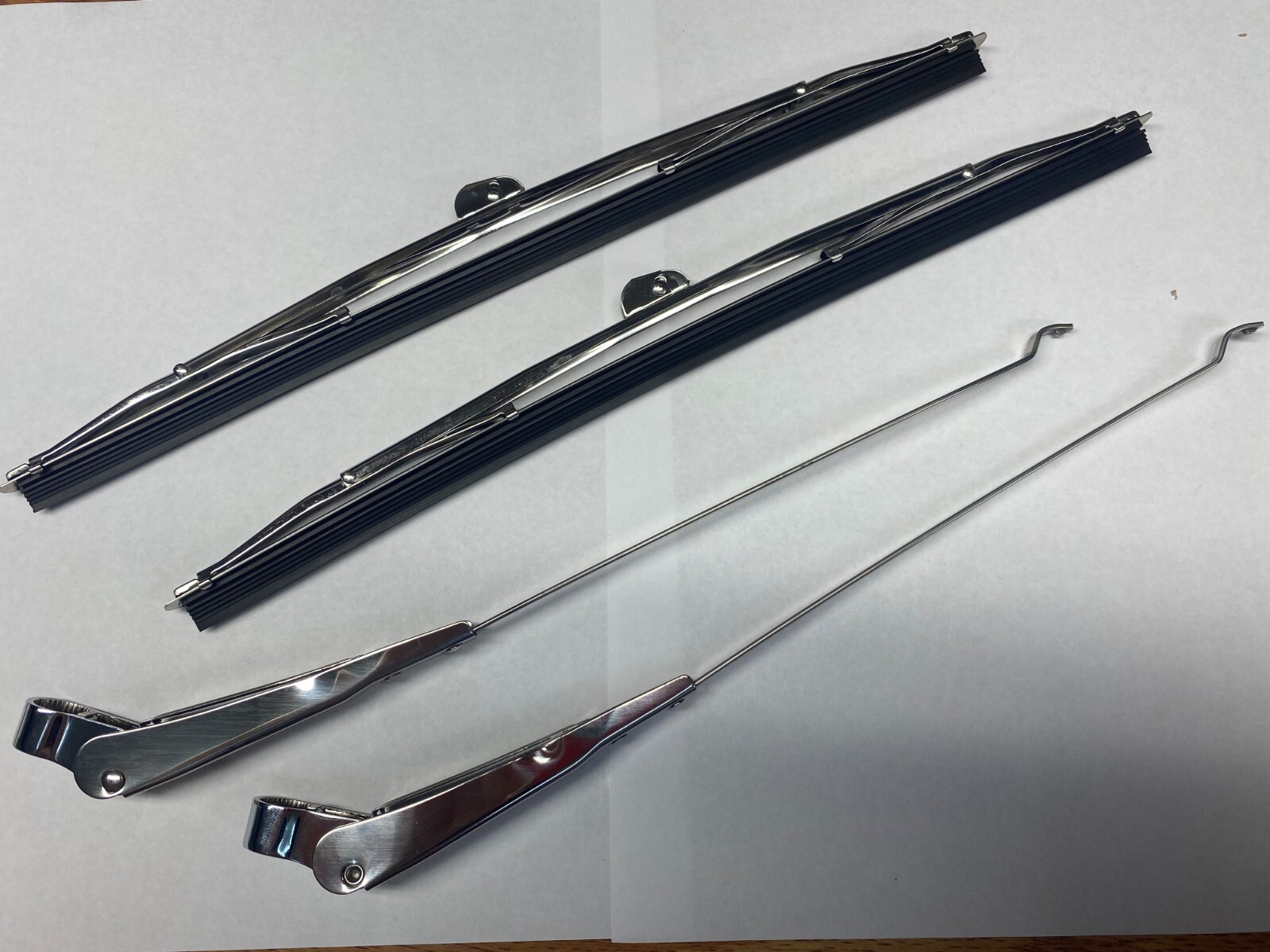Fits 1955-1957 Chevy Bel Air 210 150 Wiper Arms & Blades Set Fits 1955-1957 Chevy Bel Air 210 150 Wiper Arms & Blades Set