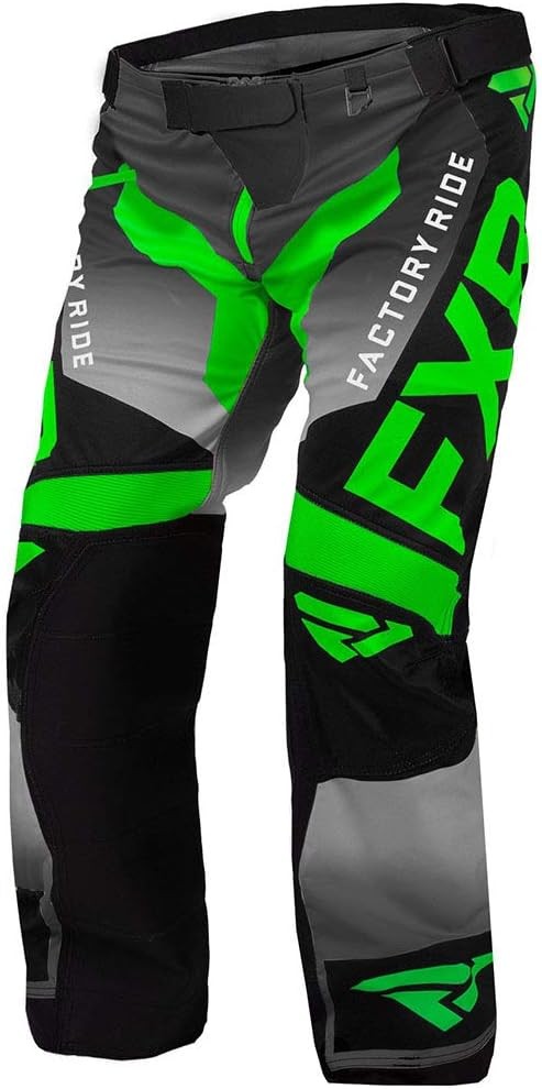 FXR Racing Mens Cold Cross Race Ready Lightweight Pants - Lime/Black - 2X-Small