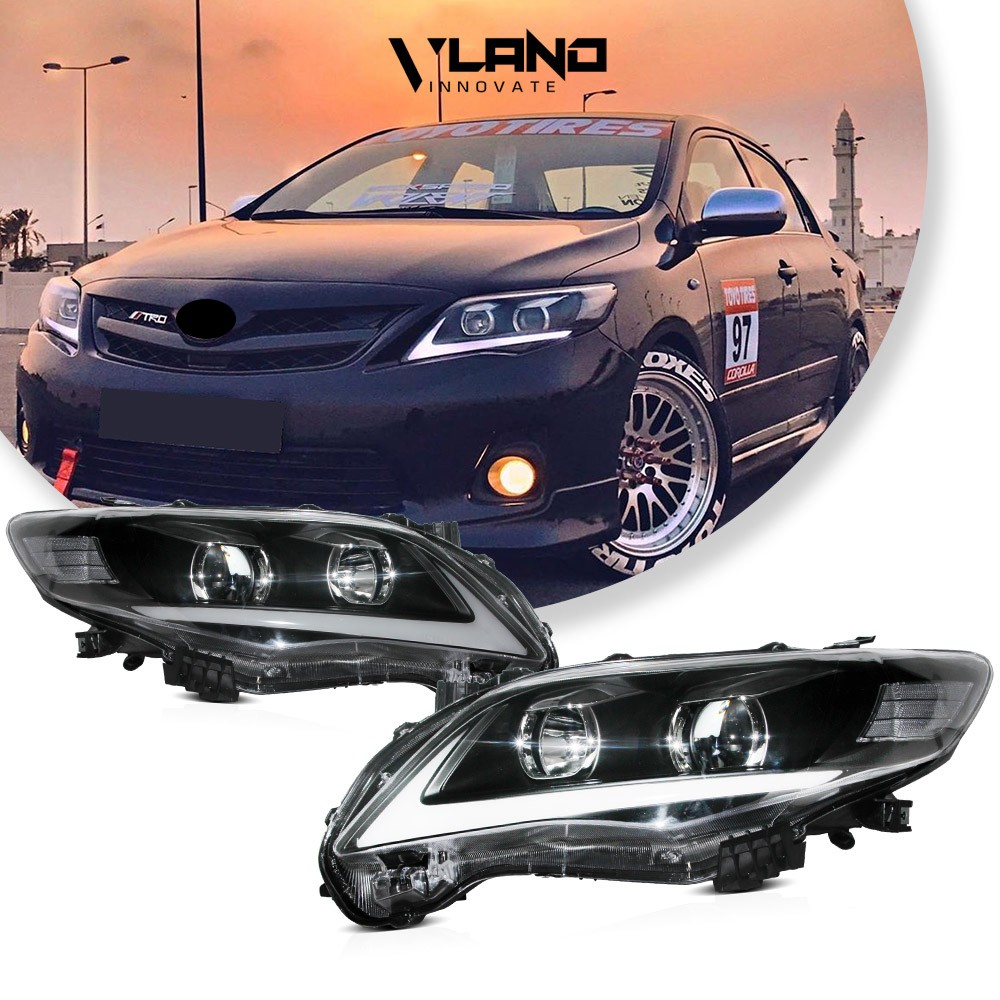 Set 2* VLAND For 2011-2013 Toyota Corolla Sedan LED DRL Headlights Front Lamps Set 2* VLAND For 2011-2013 Toyota Corolla Sedan LED DRL Headlights Front Lamps