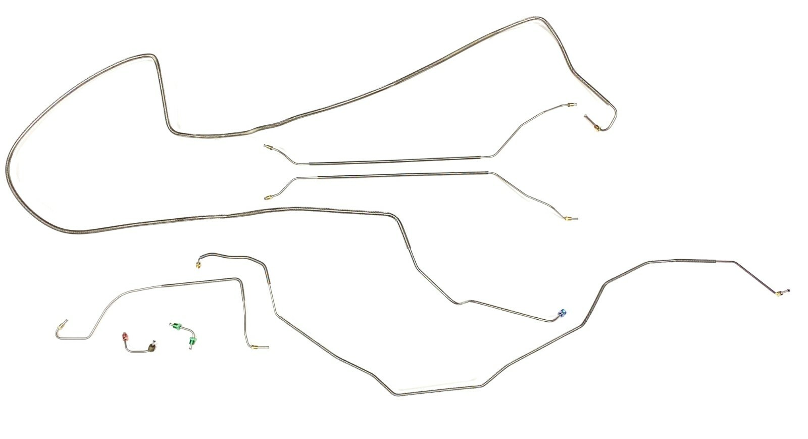 Full Brake Line Kit Fits 65-68 FSC Car Galfan Coated Steel w/ Power 4 Wheel Disc