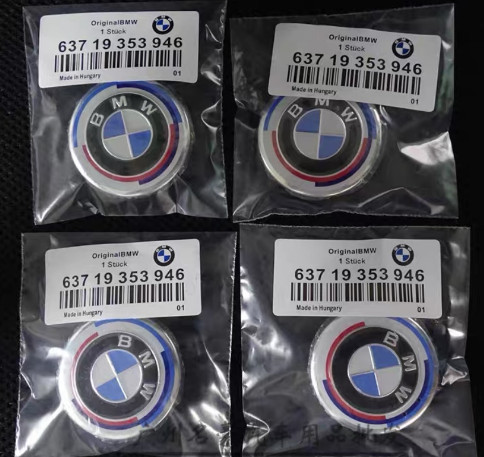 4PCS 68mm 50th Anniversary For BMW Wheel Center Hub Caps Badge Emblem Original⭐