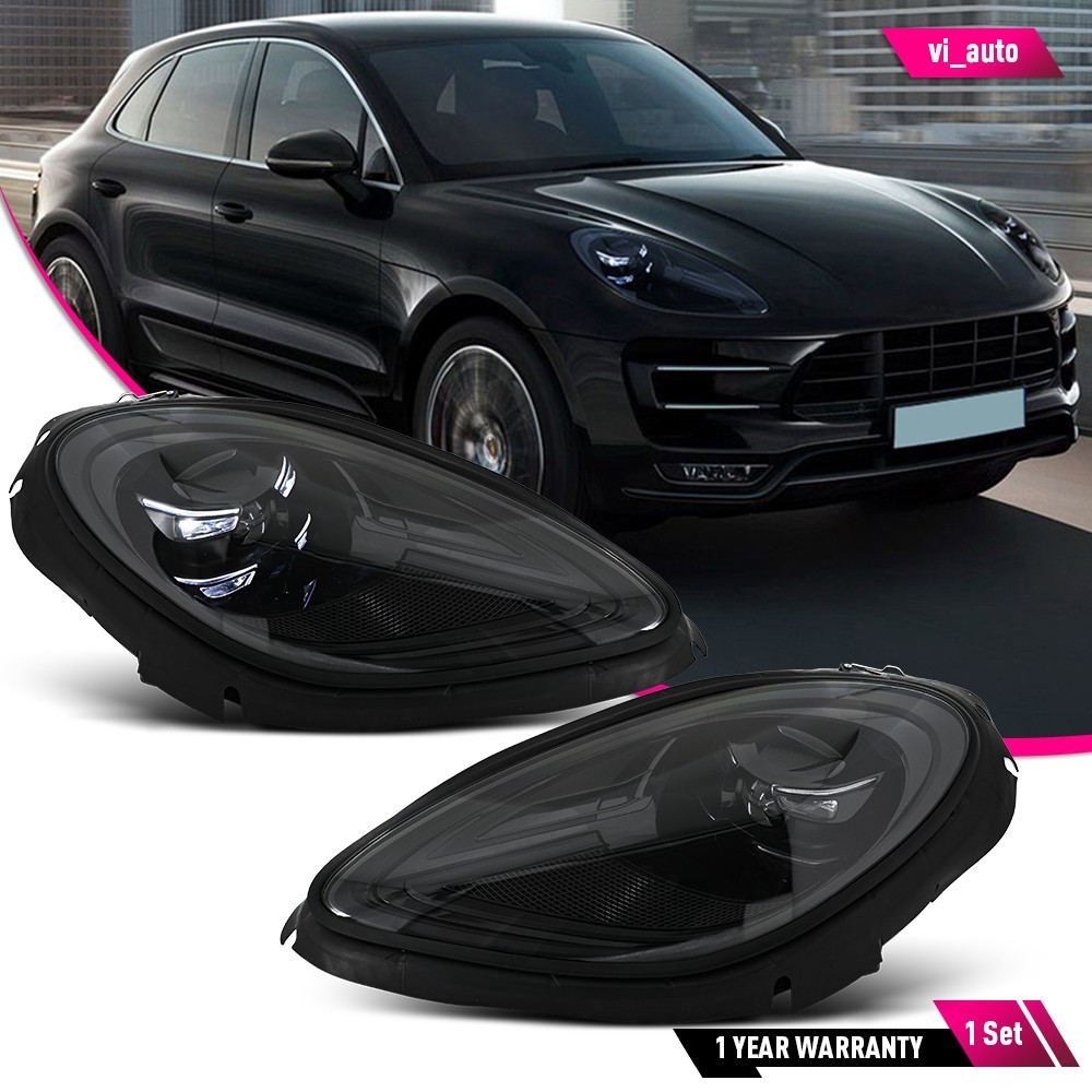 Pair Upgraded LED Headlight For Porsche Macan 2014-2018 Front Lamp Animation DRL