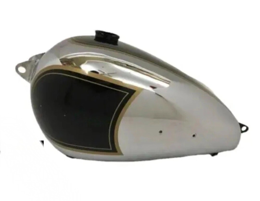 BSA A7 RIGID MODEL 1948 BLACK PAINTED CHROME FUEL PETROL TANK/COMPATIBLE FOR