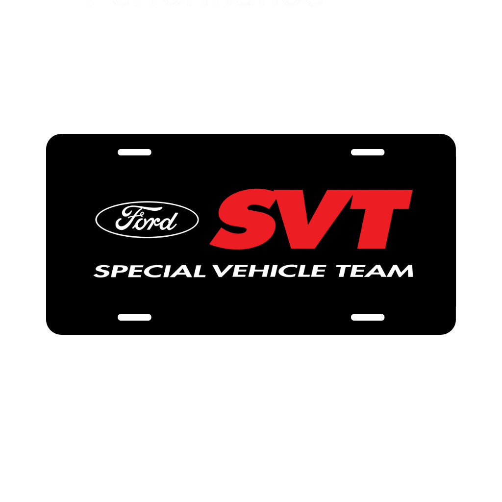 Ford SVT License Plate 6x12 Inch Metal Front Car Decor Auto Accessory Gift