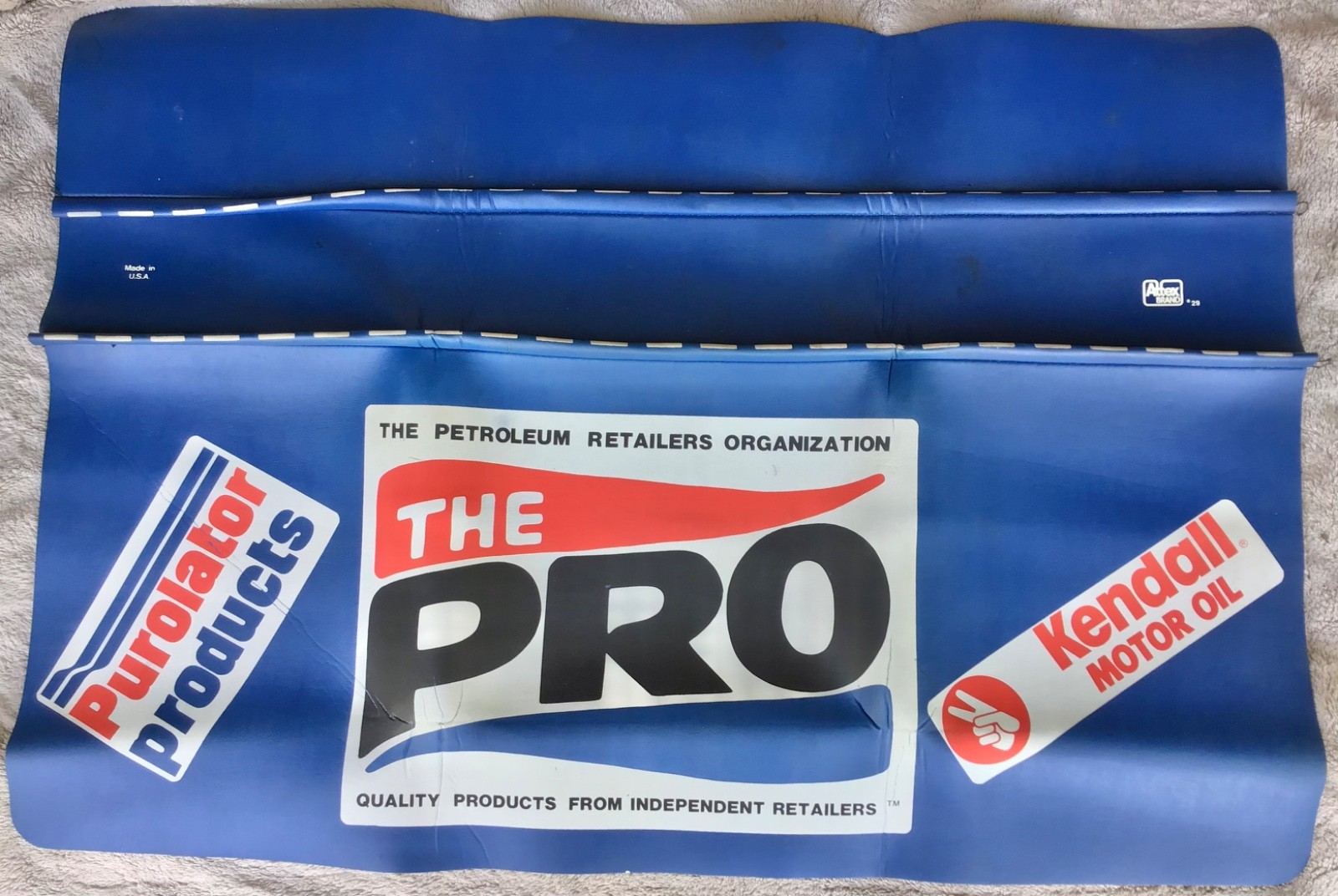 NOS vintage KENDALL OIL/PUROLATOR old auto sign GM/Chevy Ford Mopar FENDER COVER