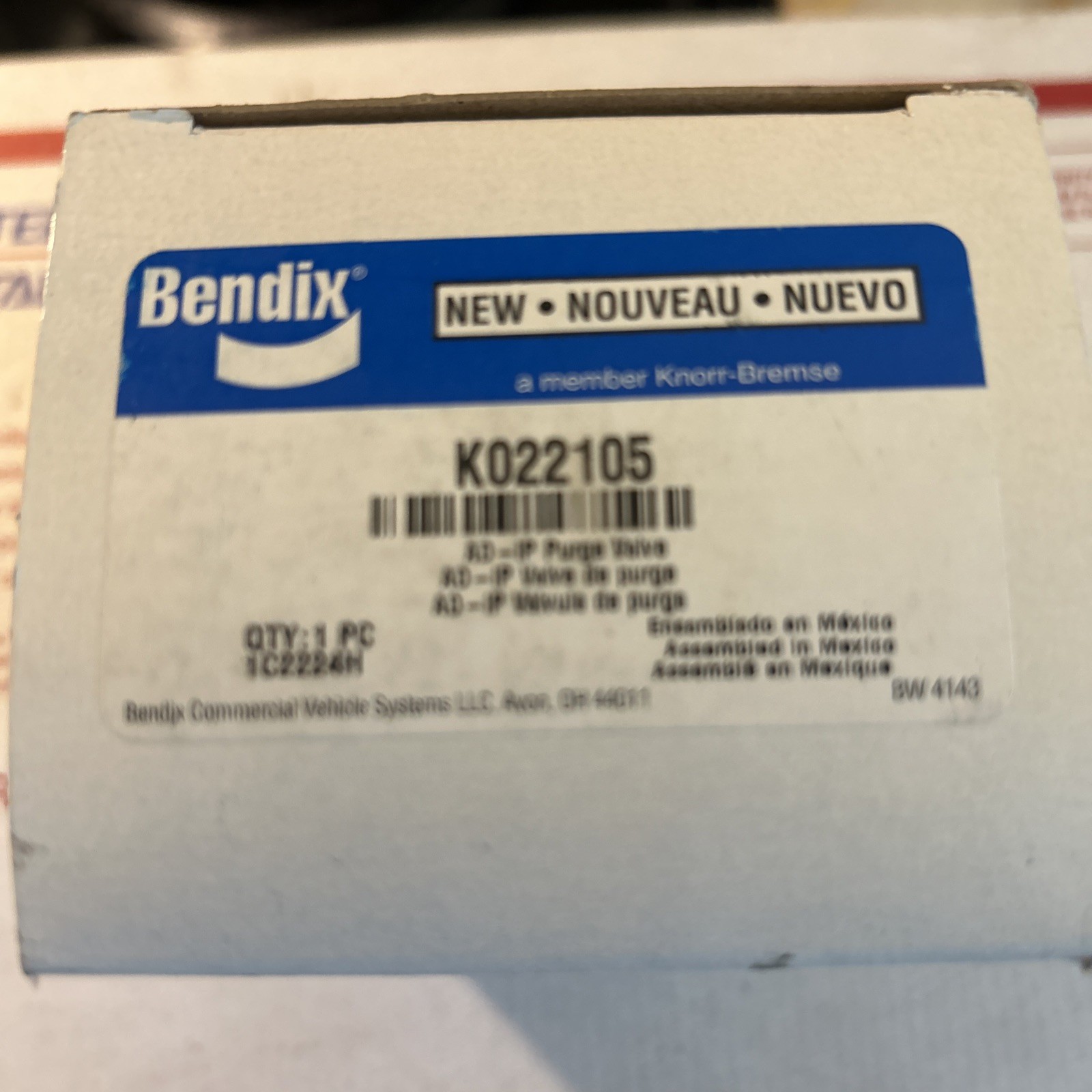 ~NEW GENUINE BENDIX AD-IP & AD-IS REPLACEMENT PURGE VALVE ASSEMBLY KIT ~ K022105 ~NEW GENUINE BENDIX AD-IP & AD-IS REPLACEMENT PURGE VALVE ASSEMBLY KIT ~ K022105